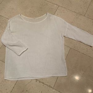 Felicite White Gauze Blouse
